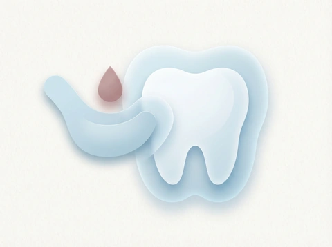 Professional fluoride varnish application on patient teeth