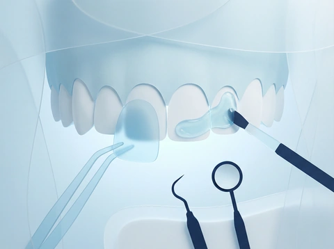 Combination of veneers and teeth whitening treatment